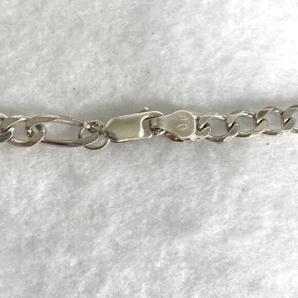 Italian Unisex Sterling Silver 925 5.5mm Figaro Chain Necklace 18" - Picture 9 of 16